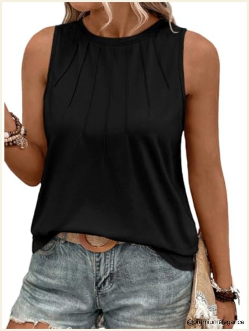 Plus Size Tank Tops Women Sleeveless Crewneck Loose Fit Tunic Blouse 1X-5X